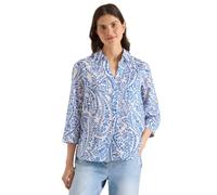 Hemdbluse CECIL, Damen, Gr. XXL (46), light alabaster weiß, Web, 100% Baumwolle, gemustert, klassisch lang, V-Ausschnitt, Manschette, Blusen Hemdbluse, mit 3/4 Ärmeln (36976862-XXL) light alabaster we