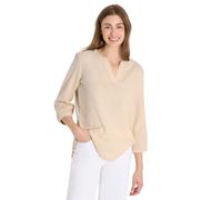 Klassische Bluse CECIL, Damen, Gr. M (40), pearl beige, Web, 100% Baumwolle, unifarben, klassisch normal, Rundhals, Bündchen, Blusen Bluse, mit 3/4 Ärmeln (14910539-M) pearl beige