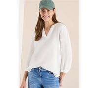 Cecil Damen 3/4-Arm Bluse in Musselin-Qualität in Weiß, Gr: S