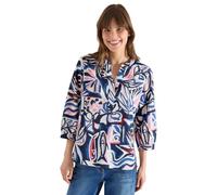 Langarmbluse CECIL, Damen, Gr. L (42), universal blau, Web, 100% Baumwolle, gemustert, klassisch normal, Rundhals, Bündchen, Blusen, aus reiner Baumwolle (30878906-L) universal blau