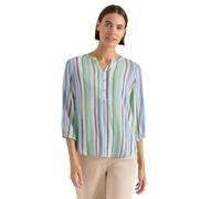 Klassische Bluse CECIL, Damen, Gr. XXL (46), bunt (light sky blau), Stoff, 100% Viskose, gestreift, normal Po-bedeckend, Rundhals, abgesteppt, Blusen Bluse, aus softer Viskose (39809960-XXL) light sky