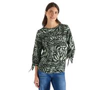 Cecil Damen 3/4-Arm Bluse mit Patchwork-Print in Grün, Gr: XL