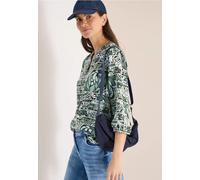 Cecil Damen 3/4-Arm Bluse mit Patchwork-Print in Grün, Gr: XL