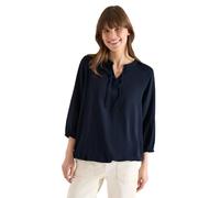 3/4-Arm Bluse mit Split Neck und Bändern