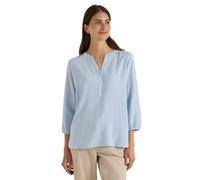 Shirtbluse CECIL, Damen, Gr. L (42), blau (blouse blau), Stoff, 100% Viskose, gestreift, klassisch normal, Rundhals, Bündchen, Blusen, mit geschlitztem Rundhalsausschnitt (21072618-L) blouse blau