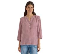 Cecil Damen 3/4-Arm Bluse mit Split Neck und Streifen