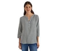 Cecil Damen 3/4-Arm Bluse mit Split Neck und Streifen