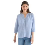 Cecil 3/4-Arm Bluse gestreift V-Ausschnitt 100% Viskose Damen XXL Blau