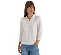 CECIL - 3/4-Arm Poloshirt mit Knopfdetail vanilla white - Gr. - XS