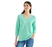 Strickpullover CECIL, Damen, Gr. XS (36), jelly mint, Web, 60% Baumwolle, 40% Viskose, unifarben, comfort fit normal, V-Ausschnitt, Rippbündchen, Pullover Strickpullover, im soften Baumwoll-Mix (41989