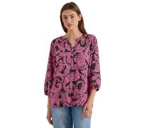 Shirtbluse CECIL, Damen, Gr. XXL (46), raw khaki, Stoff, 100% Viskose, gemustert, klassisch normal, Rundhals, elastischer Bund, Blusen, mit 3/4 Ärmeln (42385626-XXL) raw khaki