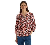 Shirtbluse CECIL, Damen, Gr. 3XL, bunt (russet rot), Stoff, 100% Viskose, gemustert, klassisch normal, Rundhals, Bündchen, Blusen, mit allover Print (24718049-XXXL) russet rot