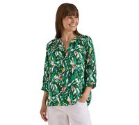 Shirtbluse CECIL, Damen, Gr. XXL (46), khaki, 100% Viskose, gemustert, klassisch normal, Rundhals, abgesteppt, Blusen, mit 3/4 Ärmeln (59336828-XXL) khaki