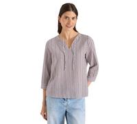 Shirtbluse CECIL, Damen, Gr. M (40), sweet grape rot, Web, 100% Baumwolle, gestreift, klassisch normal, Rundhals, Bündchen, Blusen, mit 3/4 Ärmeln (22827423-M) sweet grape rot
