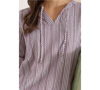Shirtbluse CECIL, Damen, Gr. L (42), sweet grape rot, Web, 100% Baumwolle, gestreift, klassisch normal, Rundhals, Bündchen, Blusen, mit 3/4 Ärmeln (22827423-L) sweet grape rot