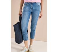Slim-fit-Jeans CECIL, Damen, Gr. 31, Länge 24, light blau washed, Jeans, 78% Baumwolle, 20% Polyester, 2% Elasthan, unifarben, 3/4-Länge, Jeans Slim-fit-Jeans, High Waist (12817065-31) light blau wash