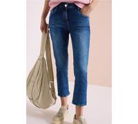 Cecil Damen 3/4 Slim Leg Jeans im Slim Fit in Blau, Gr: 33