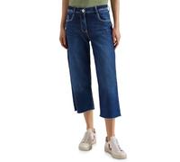 Cecil Jeans Loose-fit Style Neele 3/4-Länge mid blau used wash Damen Gr. 32