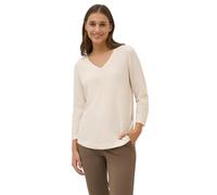 CECIL Damen 3015461 V-Neck Strickpullover, Oat Milk beige Melange, XS