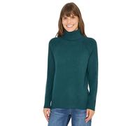 CECIL Damen 3015608 Strukturmix Pullover, Dark Sea Green Melange, XL