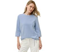 Sweatshirt CECIL, Damen, Gr. L (42), blau (mountain blau), Sweatware, Obermaterial: 65% Baumwolle, 35% Polyester, unifarben, casual, bequem hüftbedeckend, Rundhals, Halbarm, Sweatshirts, mit elastisch