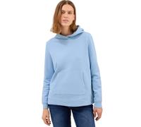 Hoodie CECIL, Damen, Gr. S (38), blau (light sky blau), Sweatware, Obermaterial: 100% Baumwolle. Futter: 100% Baumwolle, unifarben, casual, regular fit normal, ohne Ausschnitt, Langarm Bündchen, Sweat