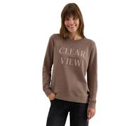 CECIL Damen 3017255 Sweatshirt mit Wording, Cocoa Taupe, S