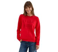 CECIL Damen 3017255 Sweatshirt mit Wording, Fiery red, XS