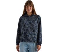 Sweatshirt CECIL, Damen, Gr. XS (36), bunt (dried olive grün), Sweatware, Material: 85% Baumwolle, 15% Polyester, comfort fit, ohne Ausschnitt, Rippbündchen, Sweatshirts Sweatshirt, mit Leomuster (634