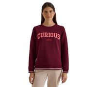 Sweatshirt CECIL, Damen, Gr. XXL (46), rot (rot wine), Sweatware, 100% Baumwolle, unifarben, comfort fit, Rundhals, Rippbündchen, Sweatshirts Sweatshirt, mit Rundhalsausschnitt (25267430-XXL) rot wine