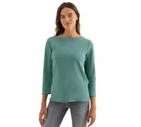 CECIL Damen 3127598 Basic Baumwollshirt U-Boot Ausschnitt, Jewel Green, Small