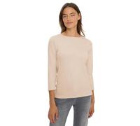 CECIL Damen 3127598 Basic Baumwollshirt U-Boot Ausschnitt, Oat Milk beige, XX-Large