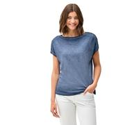 CECIL Damen 3226142 T-Shirt mit Knopfdetail, Urban Navy Blue, XS
