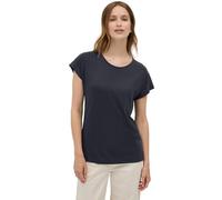 T-Shirt CECIL, Damen, Gr. XL (44), urban dunkelblau, Jersey, Obermaterial: 50% Baumwolle, 50% Modal, unifarben, casual, normal hüftbedeckend, Rundhals, Kurzarm, Shirts, in Ausbrenner-Optik (63190444-X