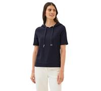CECIL Damen 3227050 Bouclé Slub Kapuzenshirt, urban Dark Blue, XS