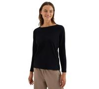 CECIL Damen 3227273 Basic Langarmshirt, Black, S