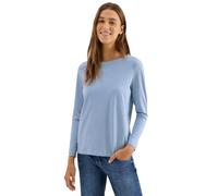 CECIL Damen 3227273 Basic Langarmshirt, Mountain Blue, Medium