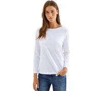 CECIL Damen 3227273 Basic Langarmshirt, White, Small