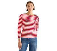 Cecil Damen Gestreiftes Basic Shirt in Rot, Gr: M