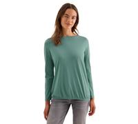 CECIL Damen 3227276 Shirt in Unifarbe, Jewel Green, Medium