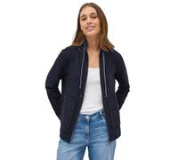 Cardigan CECIL, Damen, Gr. XXL (46), urban dunkelblau, Web, Stoff, 77% Baumwolle, 20% Polyester, 3% Elasthan, unifarben, casual, normal normal, hoch geschlossener Ausschnitt, Langarm abgesteppt, Stric
