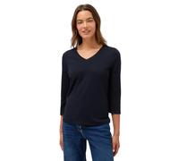 Cecil - Basic V-Neck Shirt blau - Gr. - XL