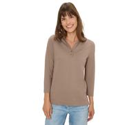 CECIL Damen 3227473 Poloshirt mit Knopfdetail, Natural Taupe, Large