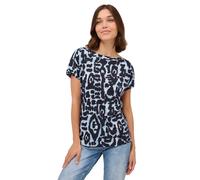 CECIL Damen 3227479 Gemustertes T-Shirt, urban Dark Blue, XX-Large