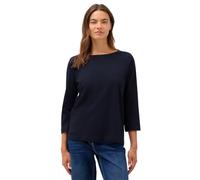 Cecil Damen Basic Ripp-Shirt in Blau, Gr: M