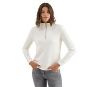 CECIL Damen 3227766 Strukturshirt mit Troyer, Vanilla White, Large