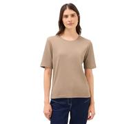 Cecil Damen Basic Ripp T-Shirt in Braun, Gr: L