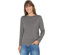 Cecil Damen Shirt mit feinen Streifen in Braun, Gr: XL