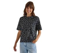Cecil T-Shirt mit Rundhals und Leo-Muster Dried Olive Green XXL