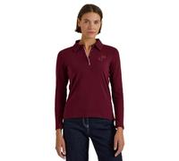 Langarmshirt CECIL, Damen, Gr. L (42), rot (rot wine), Web, 100% Baumwolle, unifarben, normal normal, hoch geschlossener Ausschnitt, abgesteppt, Shirts Langarmshirt, aus reiner Baumwolle (90792039-L)